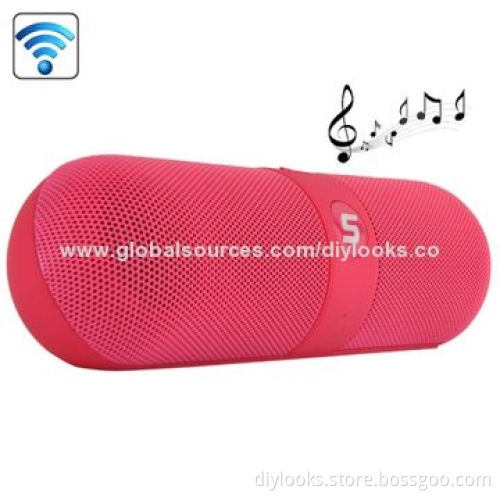 Mini Pill Portable NFC Bluetooth Speaker, Supports Handsfree Function (Magenta)